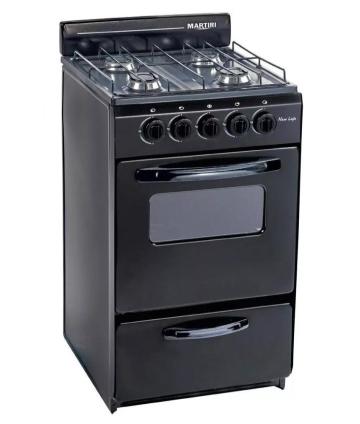 COCINA 4H NEGRA GE NEW BLACK V C/VISOR