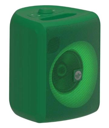 PARLANTE CHUNK VERDE 25W LUCES LED MICROFONO