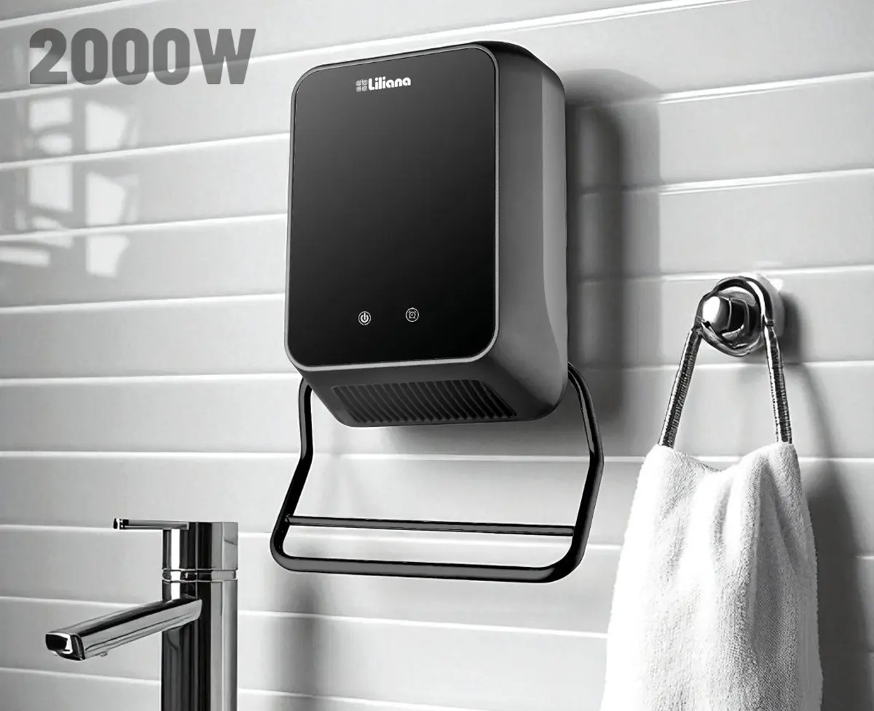 CALOVENTOR SPLIT CWD961 1000/2000W PARED TOALLERO - Imagen 2