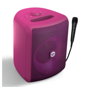 PARLANTE CHUNK BORDO 25W LUCES LED MICROFONO