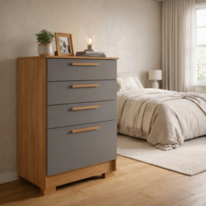 COMODA ARUBA M0000688 4CAJONES JATOBA/GRAFITO