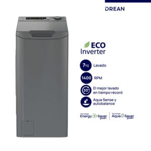 LAVARROPAS LTDRI0714PG0 7KG C/SUP.1400RPM INVE.GRI