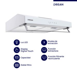 PURIFICADOR CUDR604BA 60CM BLANCO LUZ