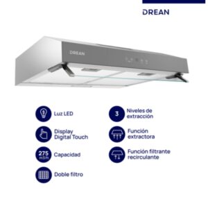 PURIFICADOR CUDR604IA 60CM INOXIDABLE LUZ