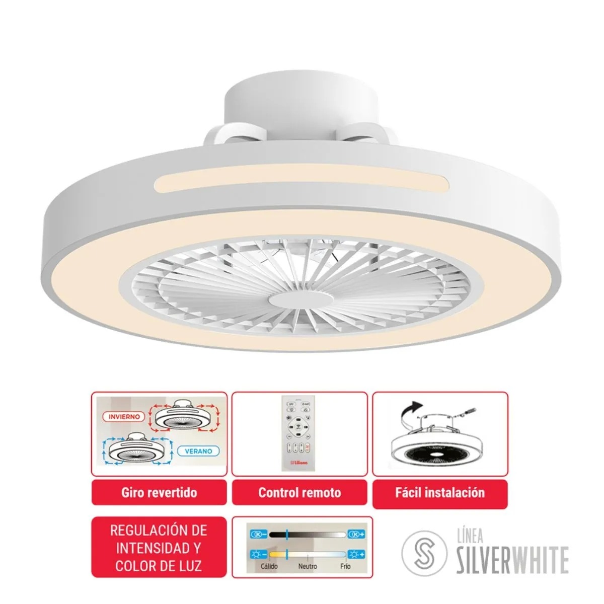 VENTILADOR DE TECHO VTHBOX20 LUMINARIA 55W DIGITAL - Imagen 5
