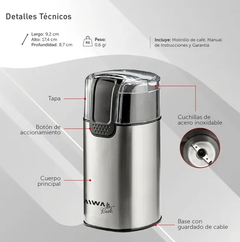 MOLINILLO DE CAFE AWK-MLL150I - Imagen 3