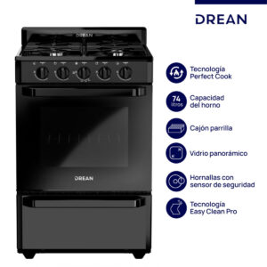 COCINA CD5602AN0 56CM NEGRA