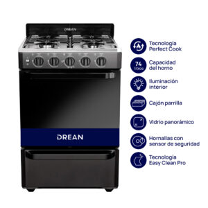 COCINA CD5603AN0 56CM NEGRA C/LUZ Y ENCENDIDO