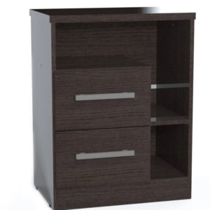 MESA DE LUZ ART 113 WENGUE 2 CAJONES PREMIUN