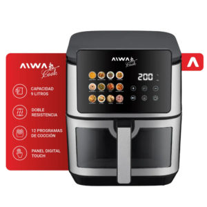 FREIDORA AW-FA90N DE AIRE 9LTS DIGITAL TOUCH 11"