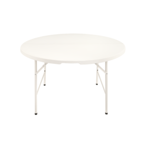 MESA PLEGABLE CIRCULAR 122X122X74 BLANCA