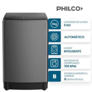 LAVARROPAS PHLS67GN 5KG GRIS C/SUP.PHILCO