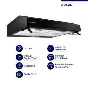PURIFICADOR CUDR604NA NEGRA 60CM
