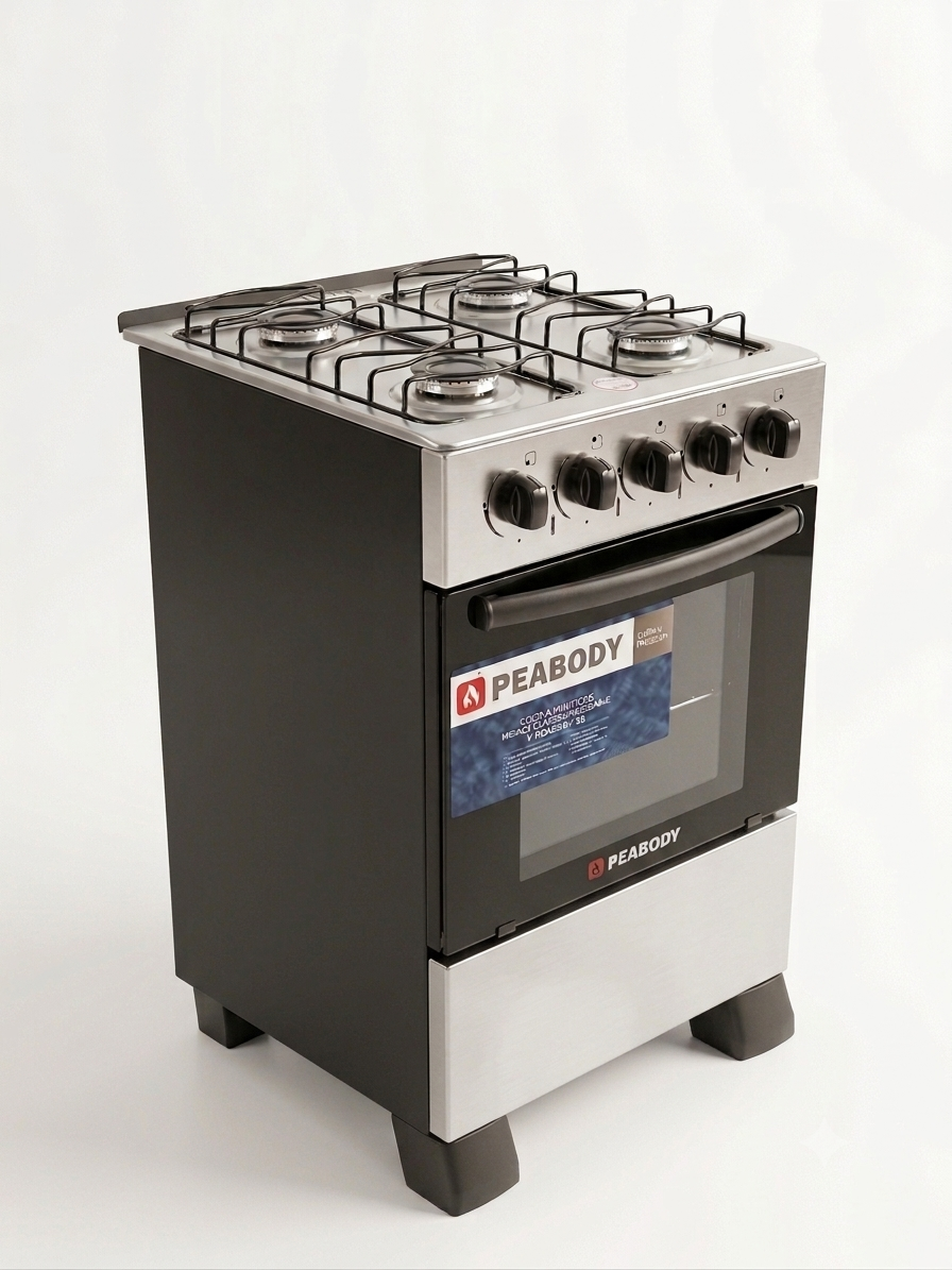 COCINA 4H 4303 MG 50CM INOXIDABLE PEABODY - Imagen 2