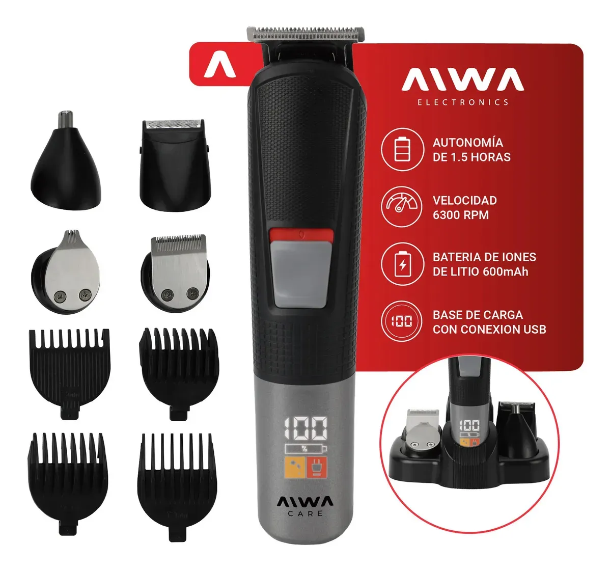 CORTADOR DE CABELLO Y BARBA AWC-CPB05N