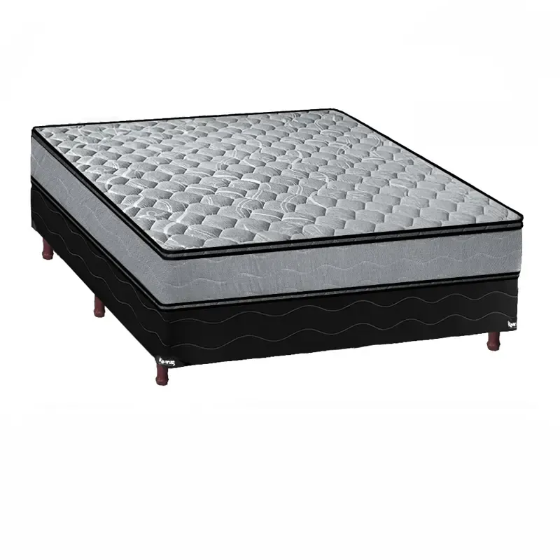 CONJUNTO 140X190 METAL EUROPILLOW BOX JACQUARD