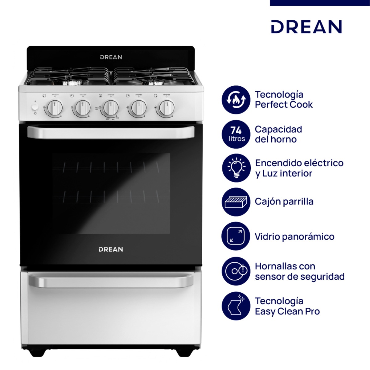 COCINA CD5603AB0 56CM BLANCA C/LUZ Y ENCENDIDO