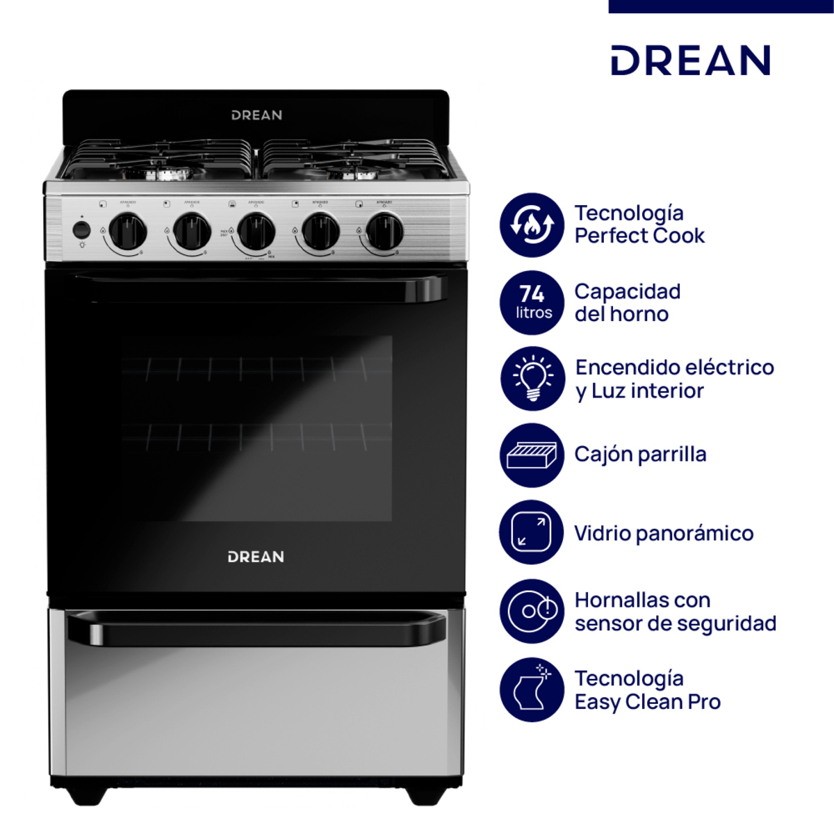 COCINA CD5603AI0 56CM INOXIDABLE DREAN