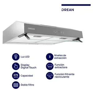 CAMPANA CUDR604IA 60CM INOXIDABLE