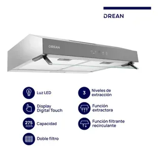 CAMPANA CUDR604IA 60CM INOXIDABLE
