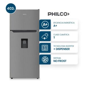 HELADERA PHNT453XDI2 402LTS TOPMOUNT INOX.PHILCO