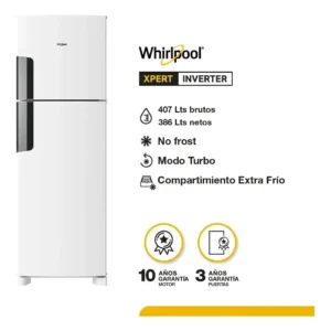 HELADERA WRM42MBDIM 386LTS BLANCA  WHIRLPOOL