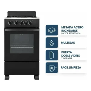 COCINA PHCN50NNS 50CM NEGRA PHILCO