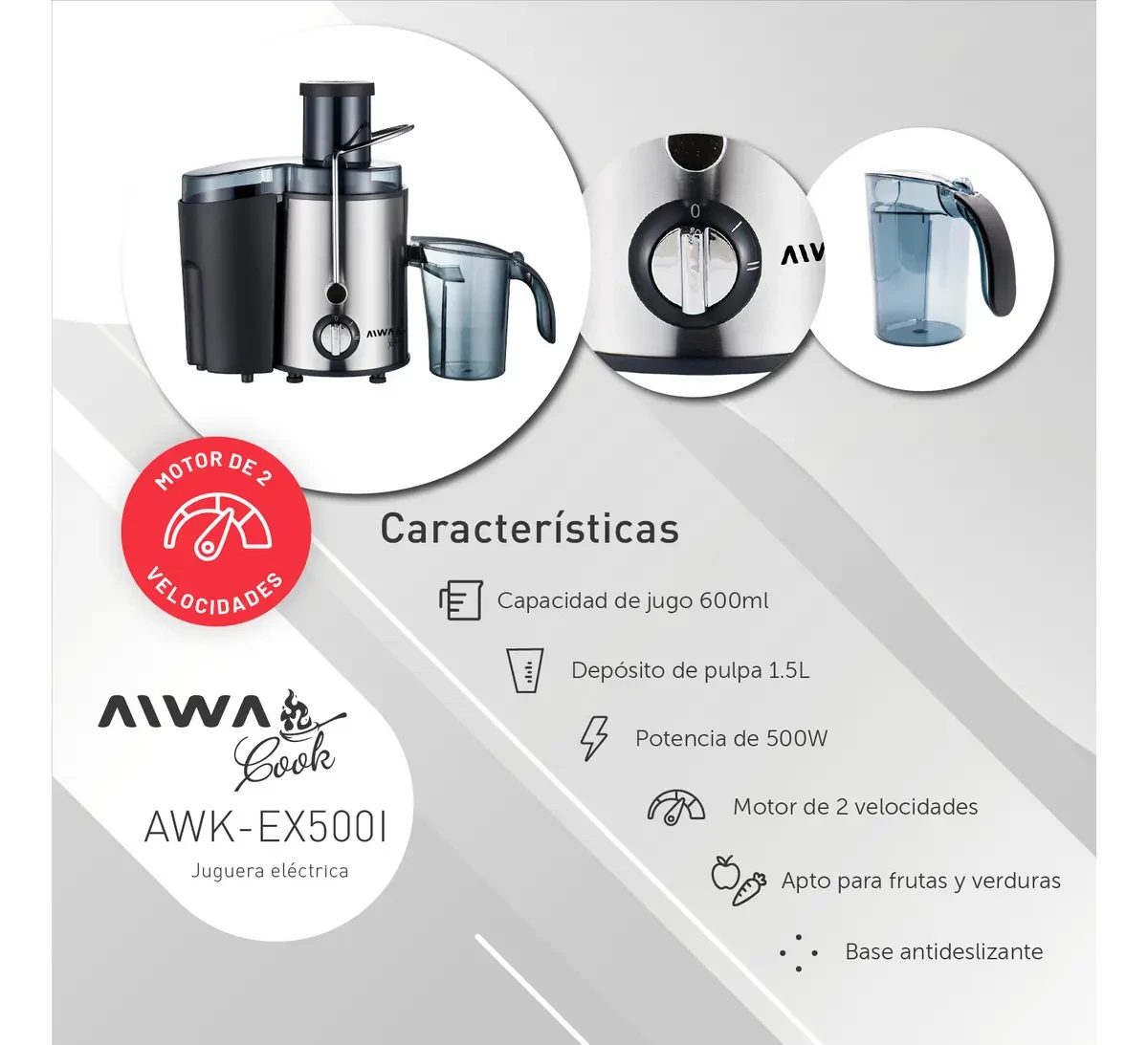 EXTRACTOR DE JUGO AWK-EX500I - Imagen 5