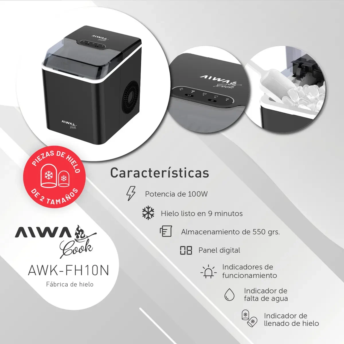 FABRICA DE HIELO AWK-FH10N - Imagen 5